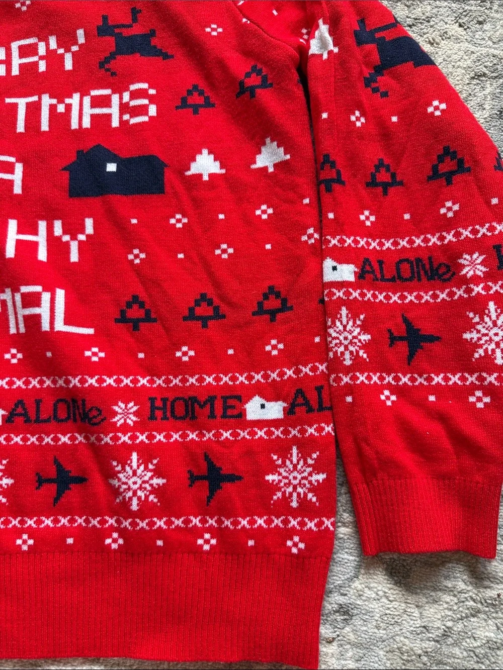 Red 'Merry Christmas Ya Filthy Animal' Crewneck Holiday Sweater